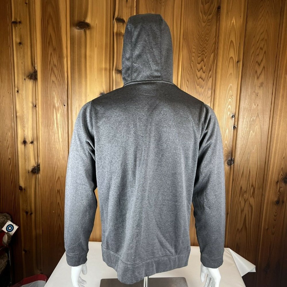 UA Under Armour Hoodie Sweatshirt Pullover Mens Medium Loose Argyle Logo Grey - Picture 7 of 10